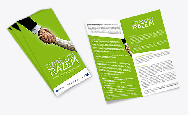 projektowanie znaku, identyfikacja projektu unijnego, Dziaamy Razem, projekt logo, logo design