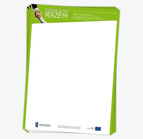 projektowanie znaku, identyfikacja projektu unijnego, Dziaamy Razem, projekt logo, logo design