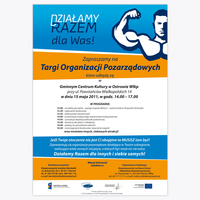 projektowanie znaku, identyfikacja projektu unijnego, Dziaamy Razem, projekt logo, logo design