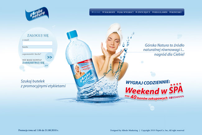 grska natura, pepsico, pepsi, serwis promocyjny, woda mineralna