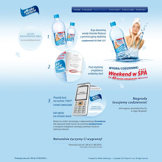 grska natura, pepsico, pepsi, serwis promocyjny, woda mineralna