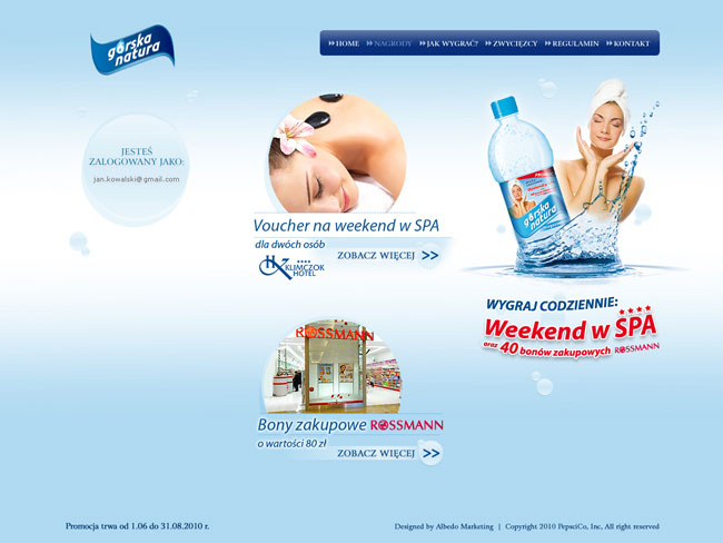grska natura, pepsico, pepsi, serwis promocyjny, woda mineralna