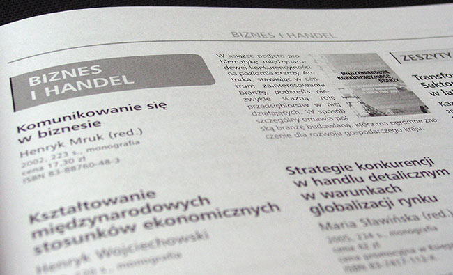katalog, katalog wydawniczy, wydawnictwo, AE, UE, Akademia Ekonomiczna w Poznaniu, Uniwersytet Ekonomiczny, pozna, tomasz sobiak, grafik, projektant