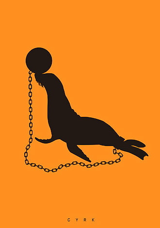 cyrk, prawa zwierzt, okruciestwo, animals rights, poster, plakat, tomasz sobiak, projektant, designer, graphic designer, plastyk