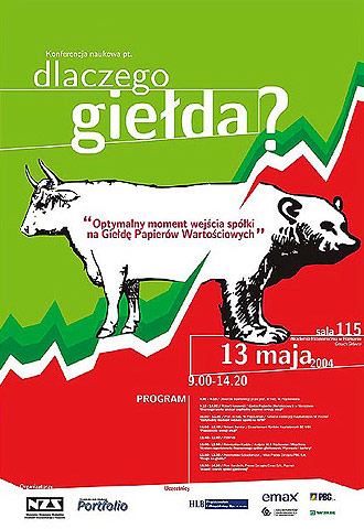gieda, stock exchange, konferencja, sympozjum, plakat, tomasz sobiak, grafik, projektant, graphic designer